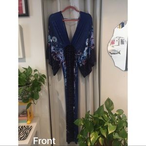 S-Twelve Floral & Zebra Print Glamour Lounge Dress